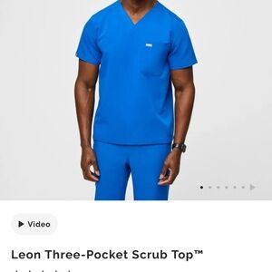 Figs Leon 3 pocket top royal blue- Men’s S NEW